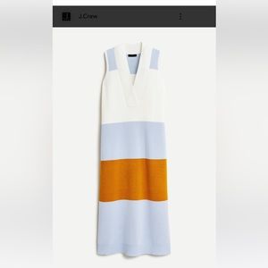 J.Crew Shawl Collar color block midi dress